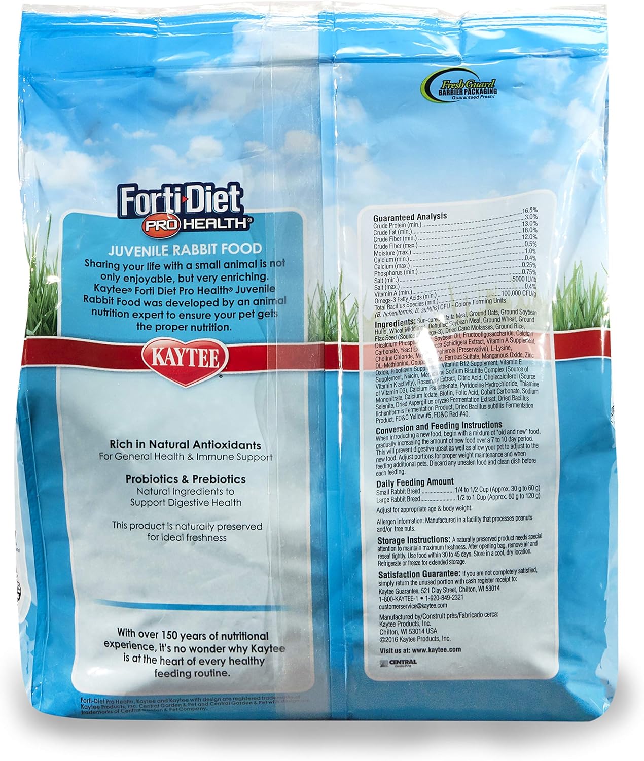 Kaytee Forti-Diet Pro Health Juvenile Rabbit Food 5lb