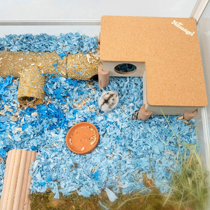 Niteangel Multi-Chamber Hamster House Maze: - Multi-Room Hideouts & Tunnel Exploring Toys for Hamster Gerbils Mice Lemmings (3-Room Small)