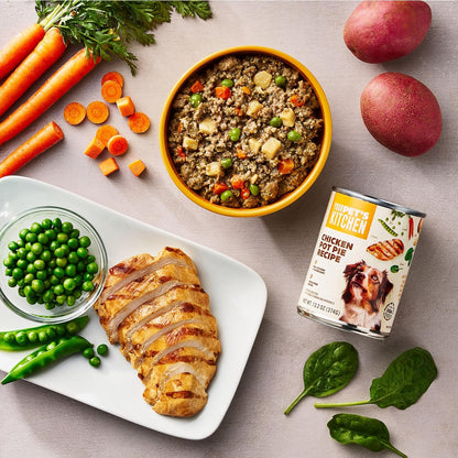 YOUR PET'S KITCHEN Wet Dog Food, Chicken Pot Pie Recipe - 13.2 oz Cans (Pack of 6), Made in The USA with Real Chicken