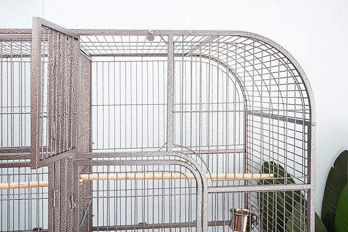 Double Cage with Center Divider for Bird Parrot Aviary W64xD32xH73 New