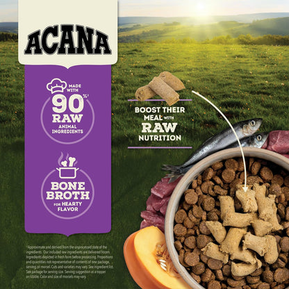 ACANA Grain-Free High Protein Freeze Dried Dog Food & Topper Free-Run Duck Recipe Morsels 8oz Bag