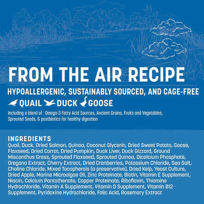 Earth Animal Wisdom Air Dried Dog Food - from The Air Recipe Premium Natural Dry Dog Food for All Breeds & Ages - 2 Lbs Bag