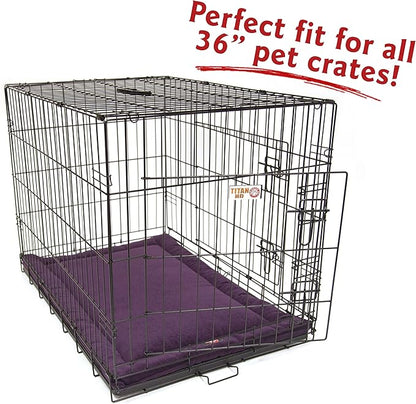 Majestic Pet Orthopedic Memory Foam Dog Crate Mat - Plush Pet Bed Pad for Crates & Kennels | USA Crafted | 36"x23" Villa Aubergine