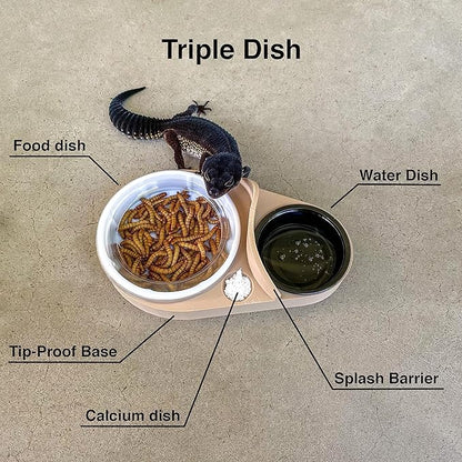 Reptile Hide, 3in1 Hide Box, Humid Hide, Food Dish, for Leopard Gecko, Lizard, Corn Snake, hognose Snake Provides shelter and Humidity for Egg and Shedding (Lobster Red)