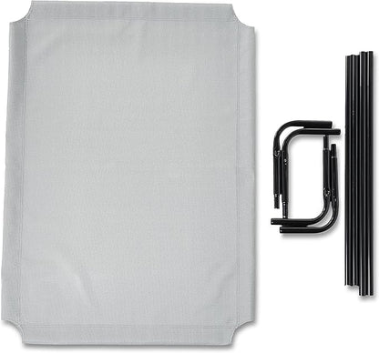 Amazon Basics Cooling Breathable Elevated Dog Bed with Metal Frame for Large Dogs, 51 x 31 x 8 Inch, Grey