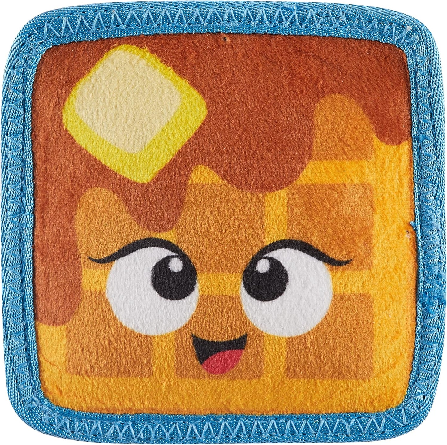 Outward Hound Tough Skinz Durable Squeaky Dog Toy with Two Tough Layers, Waffle, Multicolor, Small