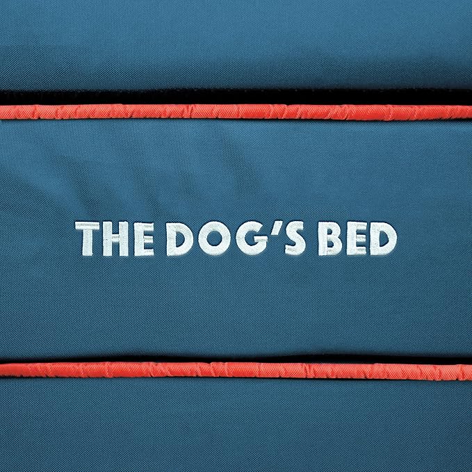The Dog’s Bed Orthopedic Memory Foam Dog Bed, Small Blue/Red, Pain Relief for Arthritis, Hip & Elbow Dysplasia, Post Surgery, Lameness, Supportive, Calming, Waterproof Washable Cover