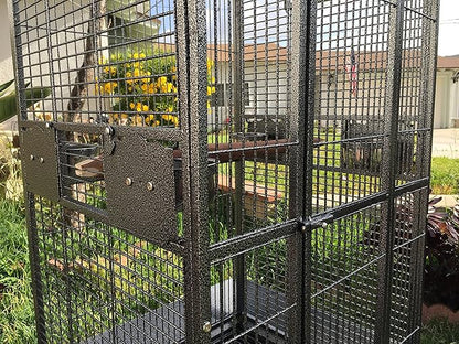 4 Size, Castle PlayTop Parrot Cage for Large Macaws Cockatoos African Grey Amazon (24" x 22" x 63"H)