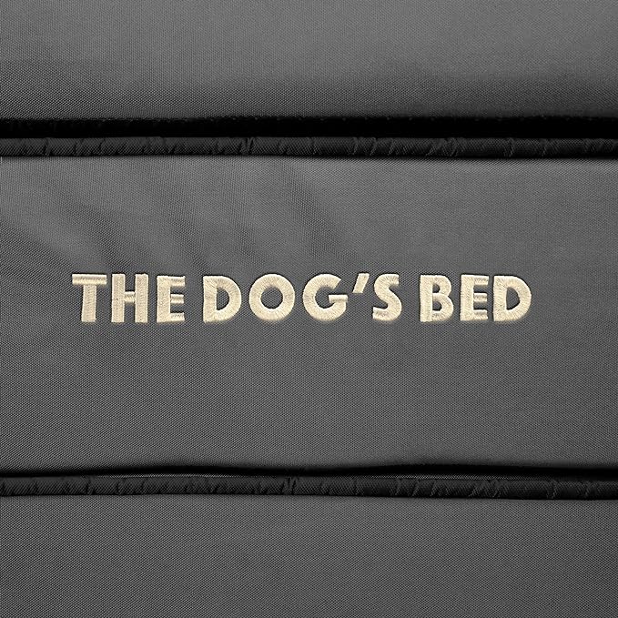 The Dog’s Bed, Orthopedic Standard Foam Waterproof Dog Bed with Standard Support, Medium Grey with Black Trim, Waterproof, Supportive Dog Bed with Replaceable Covers
