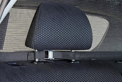 Bushwhacker Cargo Area Dog Barrier for CUV & Mid-Sized SUV 46" Wide Hatchback Pet Divider Crossover Vehicle Car Net Mesh Travel Back Seat Barricade Partition Gate Restraint Fence Trunk Shield