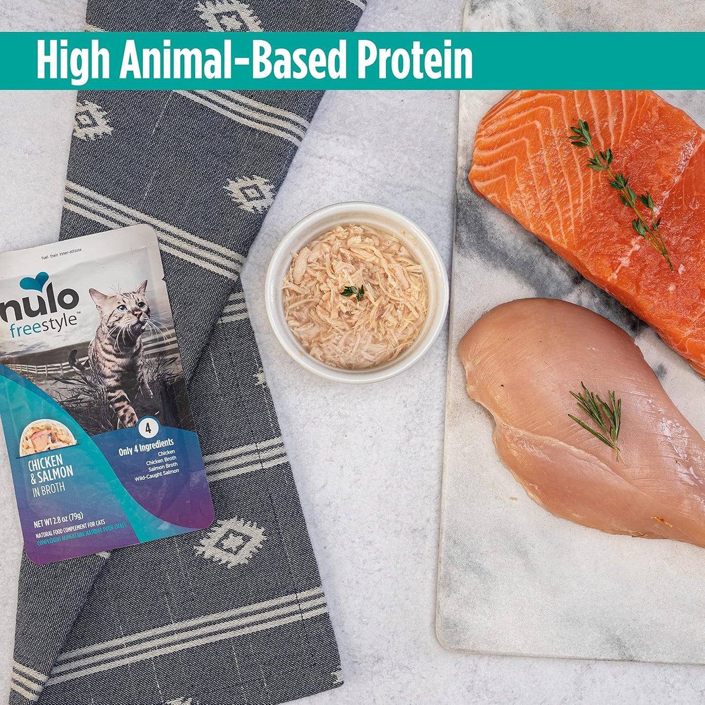 Nulo Freestyle Cat & Kitten Wet Cat Food Pouch, Premium All Natural Grain-Free Soft Cat Food Topper with Amino Acids for Heart Health and High Animal-Based Protein