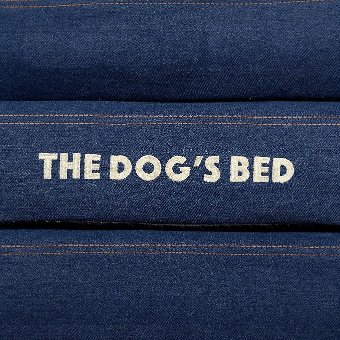The Dog’s Bed, XXL Blue Denim, Memory Foam, Pain Relief: Arthritis, Hip & Elbow Dysplasia, Post Surgery, Lameness, Supportive, Calming, Waterproof Washable Cover