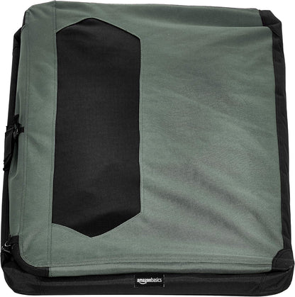 Amazon Basics Folding Portable Soft Pet Dog Crate Carrier Kennel, 42 x 31 x 31 inches, Grey