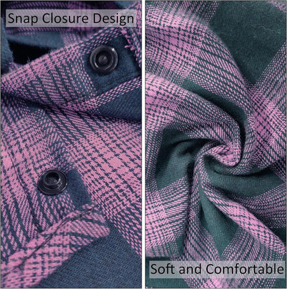 Plaid Dog Shirt,Gentle Soft Casual Pet Shirt Clothes, Dog Cotton Shirt with Bow Tie for Wedding,Christmas Costumes(Pink&Blue, Large)