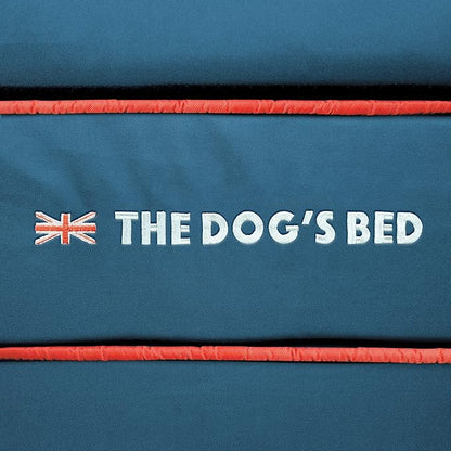 The Dog’s Bed Orthopedic Memory Foam Dog Bed, Large Blue Oxford with Red Trim UK Flag, Pain Relief for Arthritis, Hip & Elbow Dysplasia, Post Surgery, Supportive, Calming, Waterproof Washable